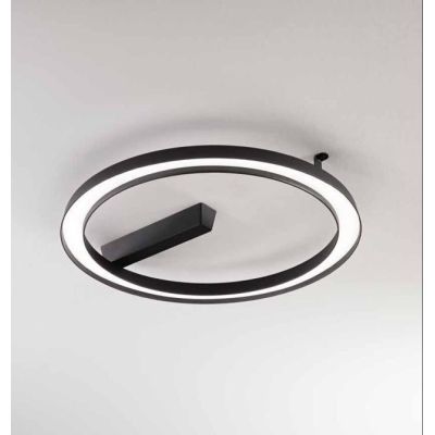 LIRA PLAFONIERA MODERNA PER ESTERNI IP65 IN ALLUMINIO NERO O MARRONE LED 30W LUCE 3000K Linea Light - Cristalensi Shop Online