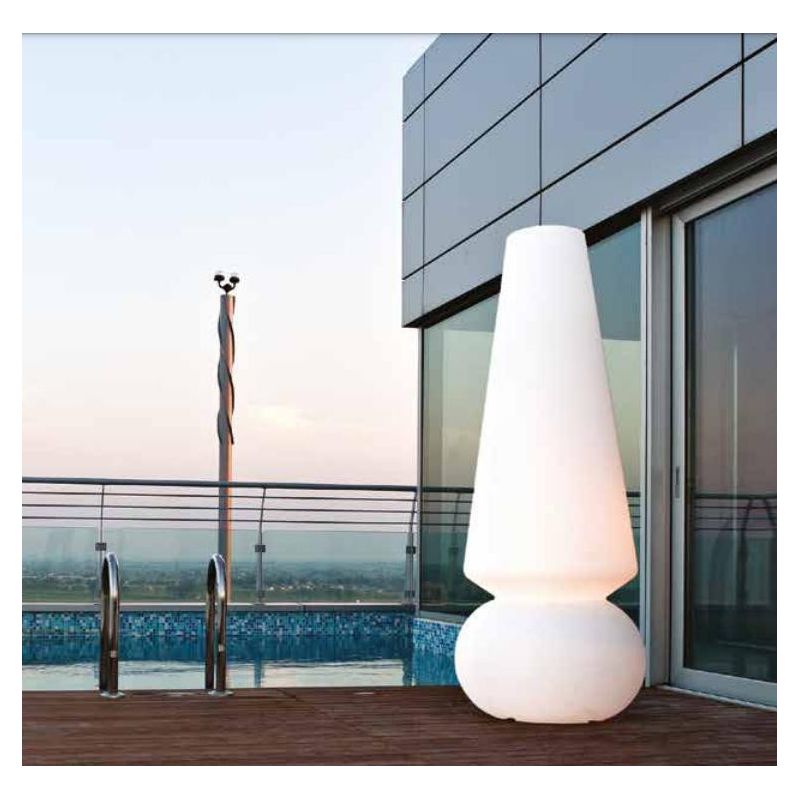 MARGE LAMPADA DA GIARDINO BIANCA MISURA GRANDE DESIGN MODERNO ATTACCO 4XE27 DELLA LINEA LIGHT Linea Light - Cristalensi Shop Onl