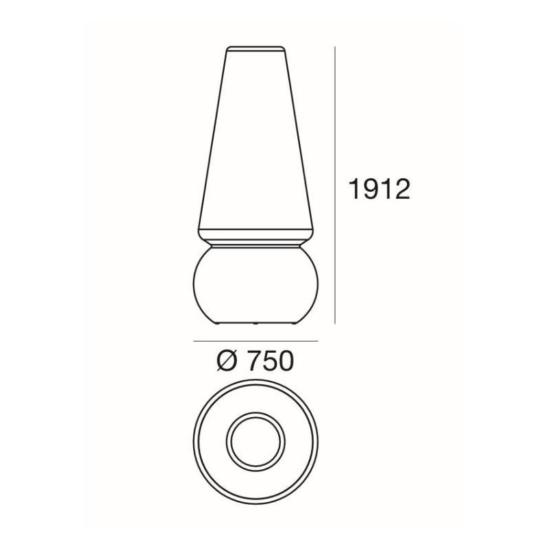 MARGE LAMPADA DA GIARDINO BIANCA MISURA GRANDE DESIGN MODERNO ATTACCO 4XE27 DELLA LINEA LIGHT Linea Light - Cristalensi Shop Onl