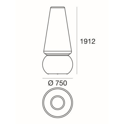 MARGE LAMPADA DA GIARDINO BIANCA MISURA GRANDE DESIGN MODERNO ATTACCO 4XE27 DELLA LINEA LIGHT Linea Light - Cristalensi Shop Onl