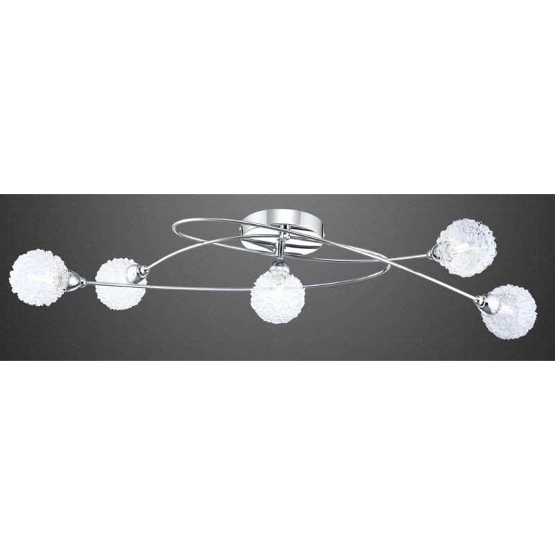 ORINA PLAFONIERA IN METALLO CROMATO E SFERE IN VETRO Globo Lighting - Cristalensi Shop Online