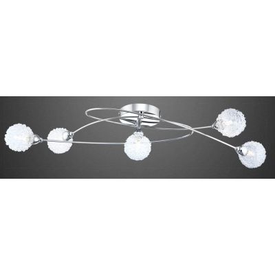 ORINA PLAFONIERA IN METALLO CROMATO E SFERE IN VETRO Globo Lighting - Cristalensi Shop Online
