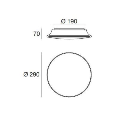 MY WHITE R PLAFONIERA ROTONDA D29 PER ESTERNI IP65 BIANCA LED 10W LUCE 3000K O 4000K Linea Light - Cristalensi Shop Online