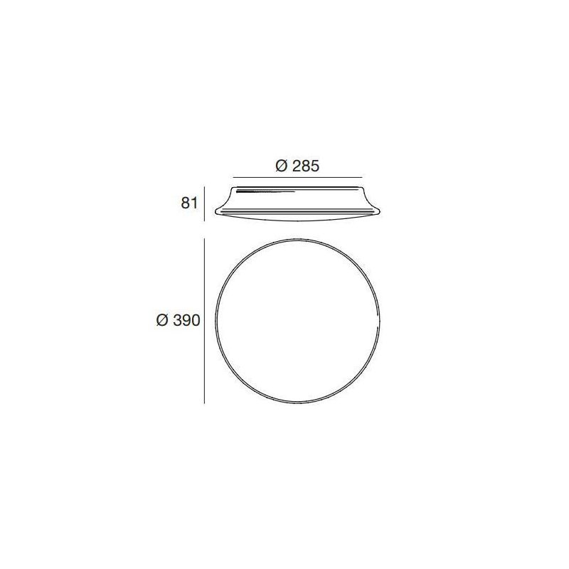 MY WHITE R PLAFONIERA ROTONDA D39 PER ESTERNI IP65 BIANCA LED 16W LUCE 3000K O 4000K Linea Light - Cristalensi Shop Online