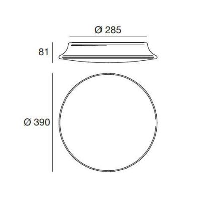 MY WHITE R PLAFONIERA ROTONDA D39 PER ESTERNI IP65 BIANCA LED 16W LUCE 3000K O 4000K Linea Light - Cristalensi Shop Online