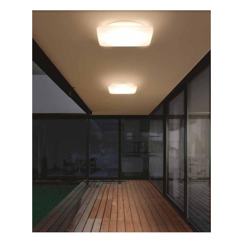 MY WHITE Q PLAFONIERA 39x39 PER ESTERNI IP65 LED 16W LUCE 3000K O 4000K COLORE BIANCO Linea Light - Cristalensi Shop Online