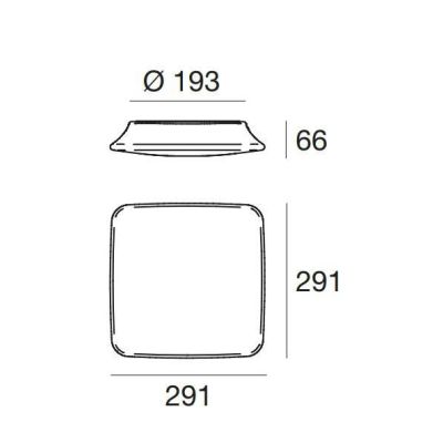 MY WHITE Q PLAFONIERA 29x29 PER ESTERNI IP65 LED 10W LUCE 3000K O 4000K COLORE BIANCO Linea Light - Cristalensi Shop Online