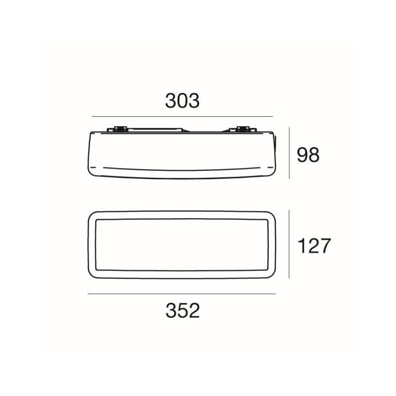 MY WHITE B LAMPADA DA PARETE 35X12 PER ESTERNI IP65 LED 11W LUCE 3000K O 4000K COLORE BIANCO Linea Light - Cristalensi Shop Onli