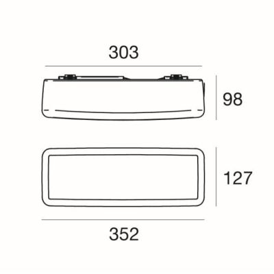 MY WHITE B LAMPADA DA PARETE 35X12 PER ESTERNI IP65 LED 11W LUCE 3000K O 4000K COLORE BIANCO Linea Light - Cristalensi Shop Onli