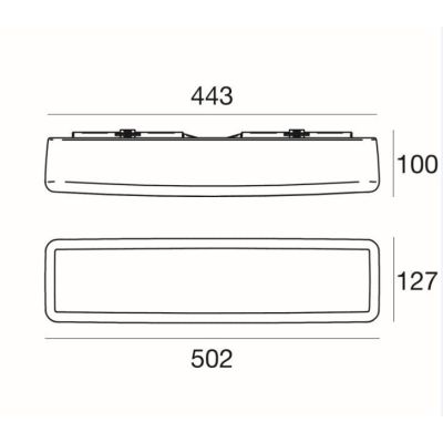 MY WHITE B LAMPADA DA PARETE 50X12 PER ESTERNI IP65 LED 17W LUCE 3000K O 4000K COLORE BIANCO Linea Light - Cristalensi Shop Onli