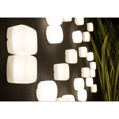 MINIWHITE Q PICCOLA APPLIQUE PER AMBIENTI ESTERNI QUADRATA IP65 LED 4W LUCE 3000K O 4000K BIANCA Linea Light - Cristalensi Shop