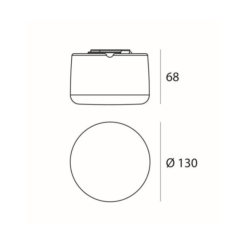 MINIWHITE R PICCOLA APPLIQUE ROTONDA PER AMBIENTI ESTERNI IP65 LED 4W LUCE 3000K O 4000K BIANCA Linea Light - Cristalensi Shop O