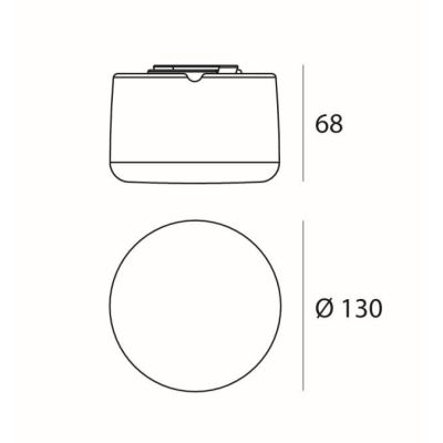 MINIWHITE R PICCOLA APPLIQUE ROTONDA PER AMBIENTI ESTERNI IP65 LED 4W LUCE 3000K O 4000K BIANCA Linea Light - Cristalensi Shop O