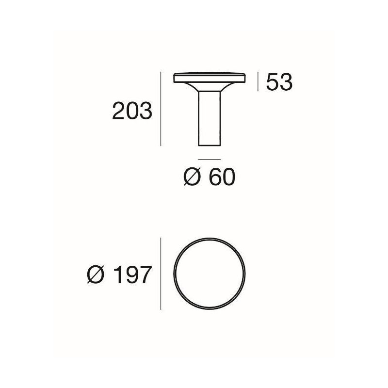 MY WHITE BOND PALETTO PICCOLO DA ESTERNO NERO IP65 LED 12W LUCE 3000K DELLA LINEA LIGHT Linea Light - Cristalensi Shop Online