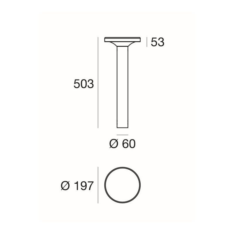 MY WHITE BOND PALETTO DA ESTERNO MEDIO NERO IP65 LED 12W LUCE 3000K DELLA LINEA LIGHT Linea Light - Cristalensi Shop Online