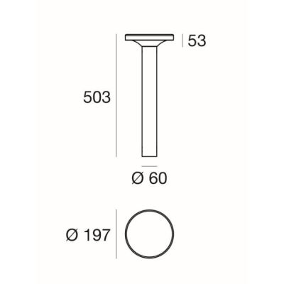 MY WHITE BOND PALETTO DA ESTERNO MEDIO NERO IP65 LED 12W LUCE 3000K DELLA LINEA LIGHT Linea Light - Cristalensi Shop Online
