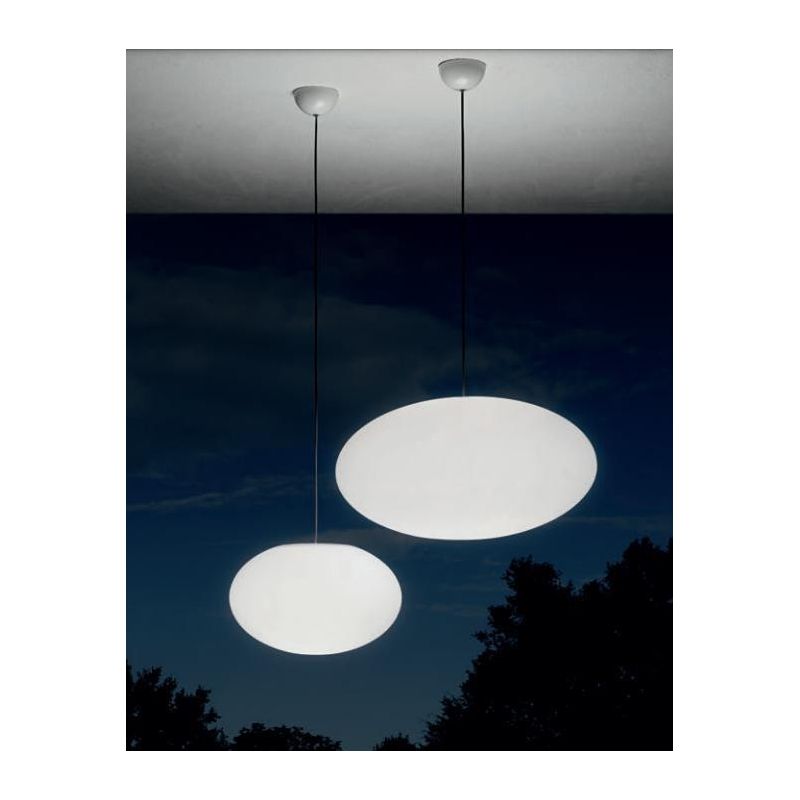 OH! SMASH P65 SOSPENSIONE OVALE DA ESTERNI D38 IP65 COLORE BIANCO DESIGN MODERNO DELLA LINEA LIGHT Linea Light - Cristalensi Sho