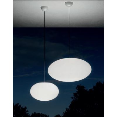 OH! SMASH P65 SOSPENSIONE OVALE DA ESTERNI D38 IP65 COLORE BIANCO DESIGN MODERNO DELLA LINEA LIGHT Linea Light - Cristalensi Sho