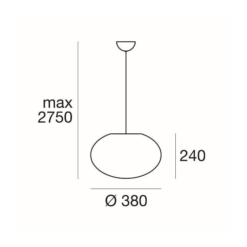 OH! SMASH P65 SOSPENSIONE OVALE DA ESTERNI D38 IP65 COLORE BIANCO DESIGN MODERNO DELLA LINEA LIGHT Linea Light - Cristalensi Sho