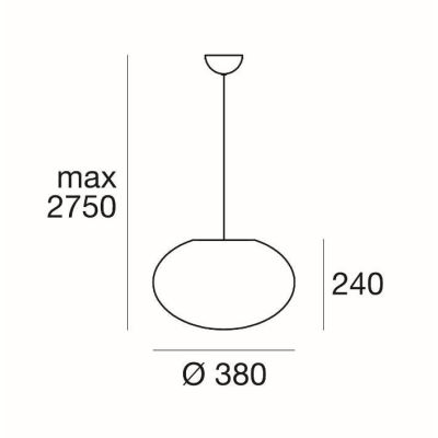 OH! SMASH P65 SOSPENSIONE OVALE DA ESTERNI D38 IP65 COLORE BIANCO DESIGN MODERNO DELLA LINEA LIGHT Linea Light - Cristalensi Sho