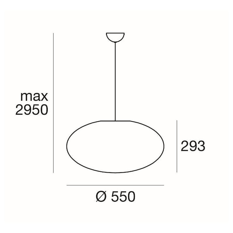 OH! SMASH P65 SOSPENSIONE OVALE DA ESTERNI D55 IP65 COLORE BIANCO DESIGN MODERNO DELLA LINEA LIGHT Linea Light - Cristalensi Sho