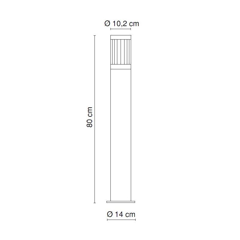 XELOO PALO DA ESTERNO ALTEZZA 80 CM IN ACCIAIO INOSSIDABILE DIFFUSORE BIANCO Globo Lighting - Cristalensi Shop Online