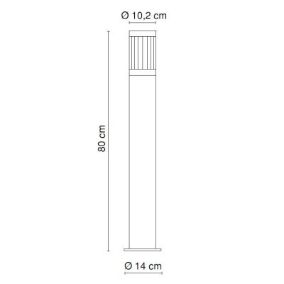 XELOO PALO DA ESTERNO ALTEZZA 80 CM IN ACCIAIO INOSSIDABILE DIFFUSORE BIANCO Globo Lighting - Cristalensi Shop Online