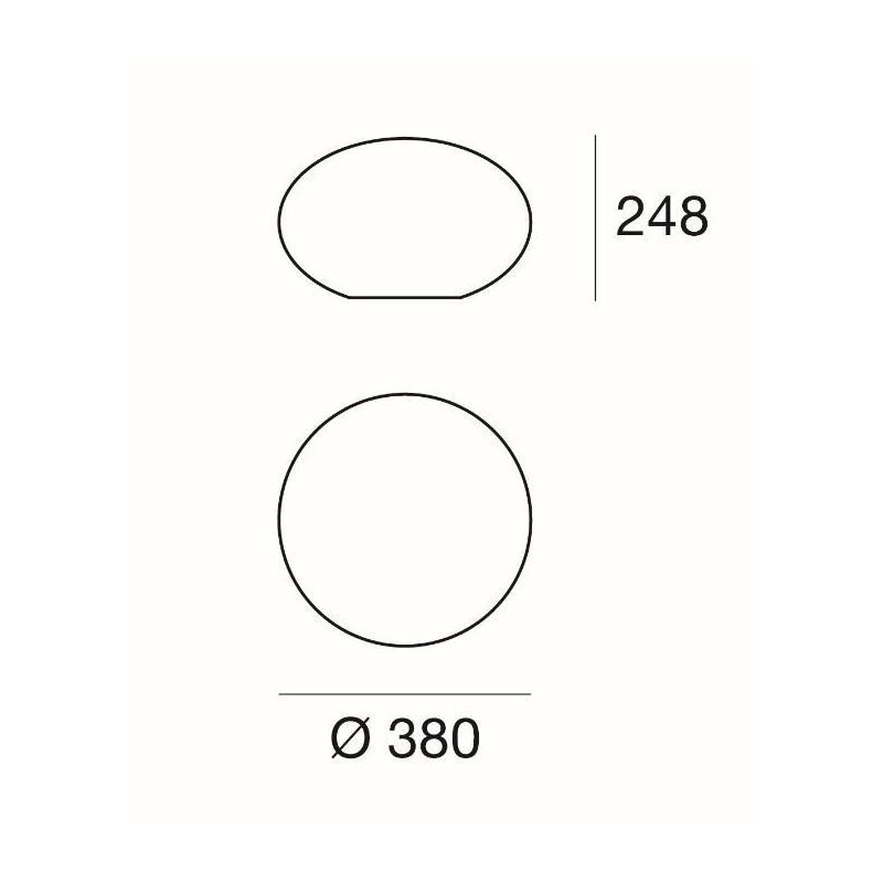 OH! SMASH S65 PLAFONIERA OVALE DA ESTERNI D38 IP65 COLORE BIANCO DESIGN MODERNO DELLA LINEA LIGHT Linea Light - Cristalensi Shop