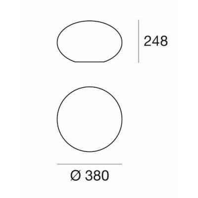 OH! SMASH S65 PLAFONIERA OVALE DA ESTERNI D38 IP65 COLORE BIANCO DESIGN MODERNO DELLA LINEA LIGHT Linea Light - Cristalensi Shop