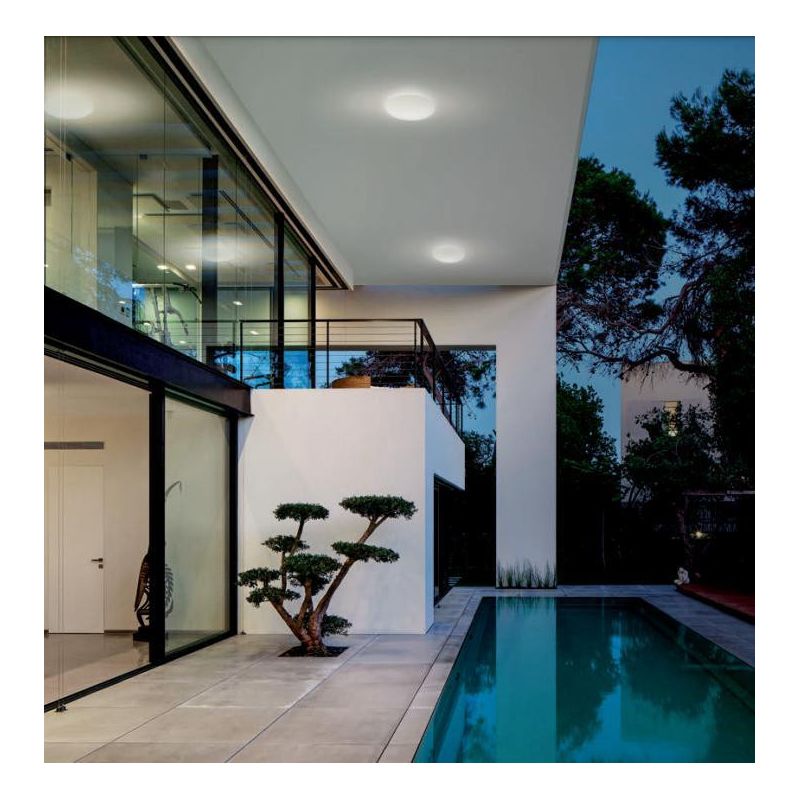 OH! SMASH S65 PLAFONIERA OVALE DA ESTERNI D55 IP65 COLORE BIANCO DESIGN MODERNO DELLA LINEA LIGHT Linea Light - Cristalensi Shop