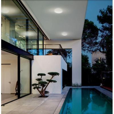 OH! SMASH S65 PLAFONIERA OVALE DA ESTERNI D55 IP65 COLORE BIANCO DESIGN MODERNO DELLA LINEA LIGHT Linea Light - Cristalensi Shop
