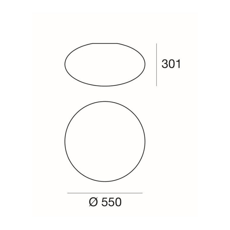 OH! SMASH S65 PLAFONIERA OVALE DA ESTERNI D55 IP65 COLORE BIANCO DESIGN MODERNO DELLA LINEA LIGHT Linea Light - Cristalensi Shop