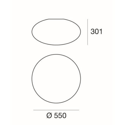OH! SMASH S65 PLAFONIERA OVALE DA ESTERNI D55 IP65 COLORE BIANCO DESIGN MODERNO DELLA LINEA LIGHT Linea Light - Cristalensi Shop