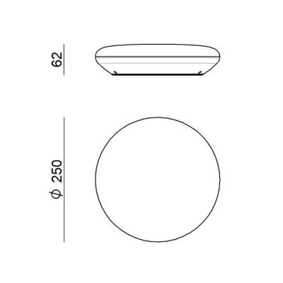 SWITCH PLAFONIERA DA ESTERNI IP54 LED 12W MODERNA ED ECONOMICA COLORE BIANCO DELLA LINEA LIGHT Linea Light - Cristalensi Shop On