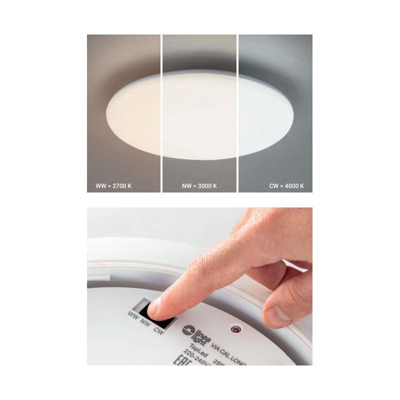 SWITCH LAMPADA A SOFFITTO DA ESTERNI IP54 LED 12W MODERNA ED ECONOMICA BIANCA DELLA LINEA LIGHT Linea Light - Cristalensi Shop O