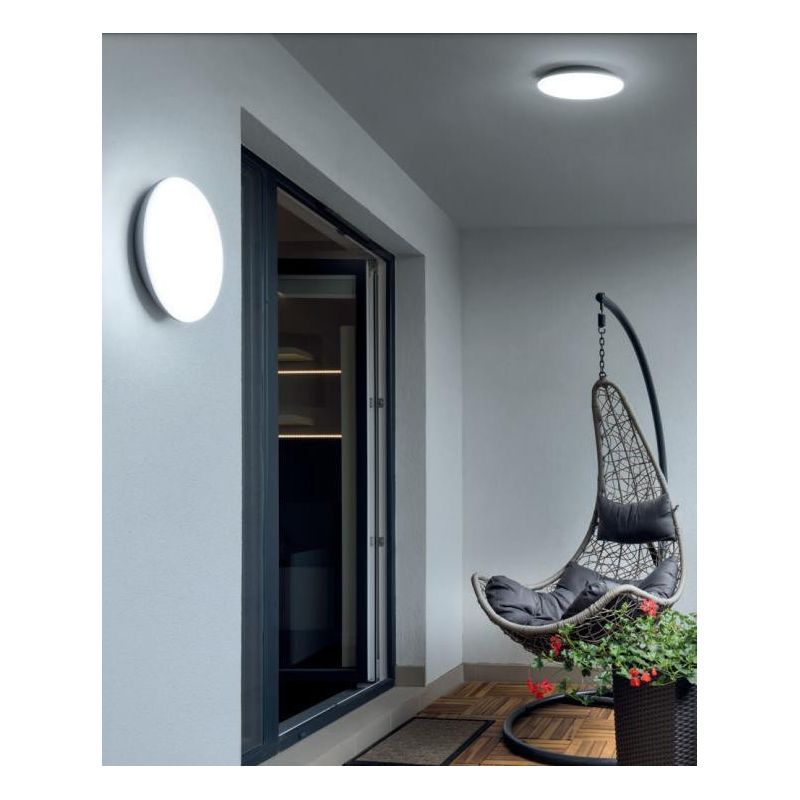 SWITCH LAMPADA A SOFFITTO PER ESTERNI IP54 LED 12W MODERNA ECONOMICA BIANCA DELLA LINEA LIGHT Linea Light - Cristalensi Shop Onl