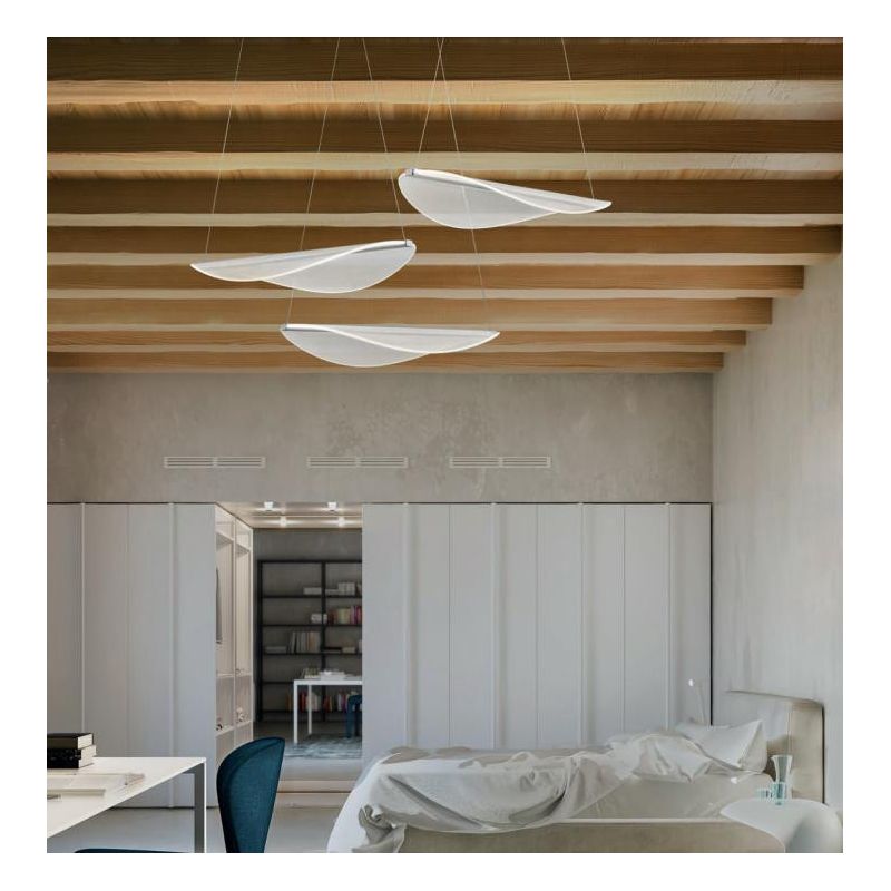DIPHY GRANDE LAMPADARIO A SOSPENSIONE DIMMERABILE LED 40W LUCE 3000K ULTRAMODERNO DELLA LINEA LIGHT STILNOVO MA&DE - Cristalensi