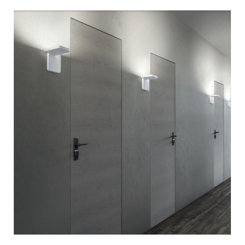 QUAD W APPLIQUE DESIGN MODERNO LED 19W LUCE 3000K BIANCA O NERA ORIGINALE 2 QUADRATI STILNOVO MA&DE - Cristalensi Shop Online