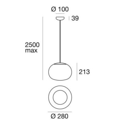 LA MARIEE SOSPENSIONE SINGOLA IN VETRO 4 COLORI LED 9W LUCE 3000K DI STILNOVO STILNOVO MA&DE - Cristalensi Shop Online