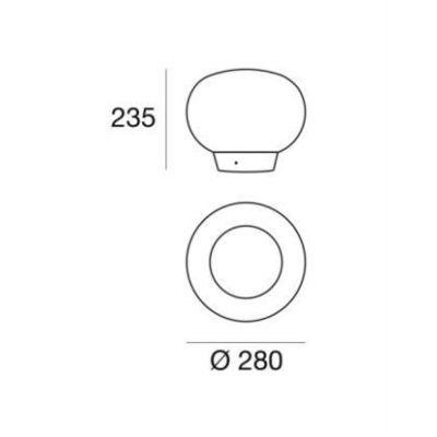 LA MARIEE LAMPADA DA TAVOLO IN VETRO 4 COLORI LED 9W LUCE 3000K MARCHIO STILNOVO STILNOVO MA&DE - Cristalensi Shop Online