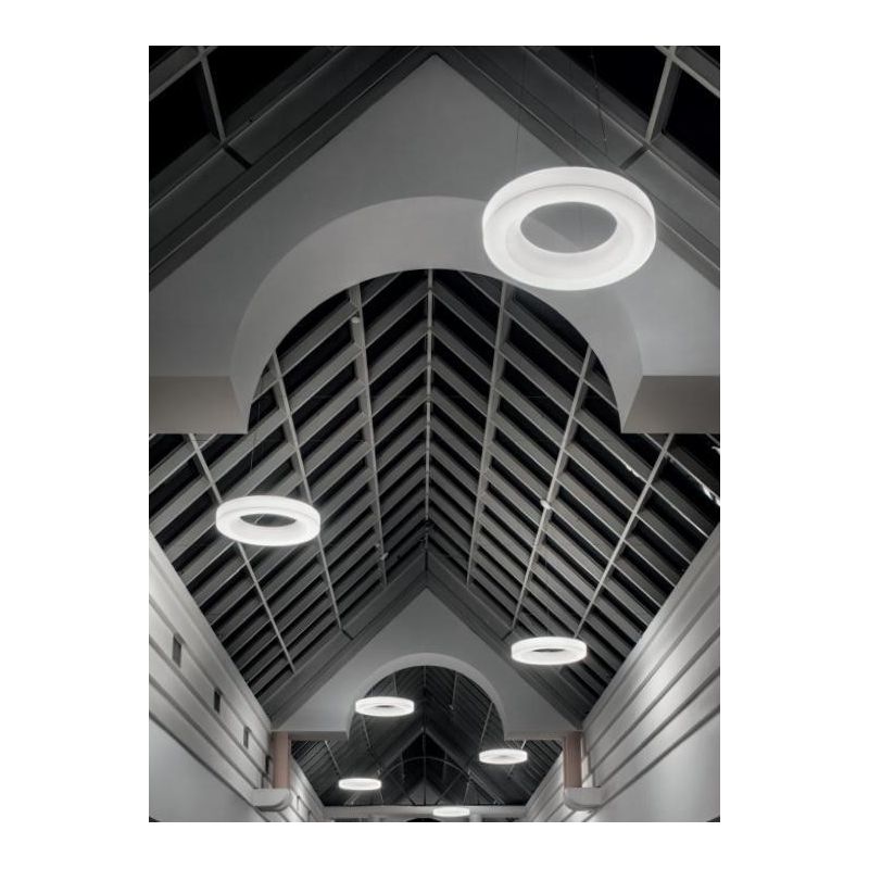 SATURN P GRANDE LAMPADARIO A SOSPENSIONE DIAMETRO 115 LED 98W 3000K O 4000K DIMMERABILE MODERNO STILNOVO MA&DE - Cristalensi Sho