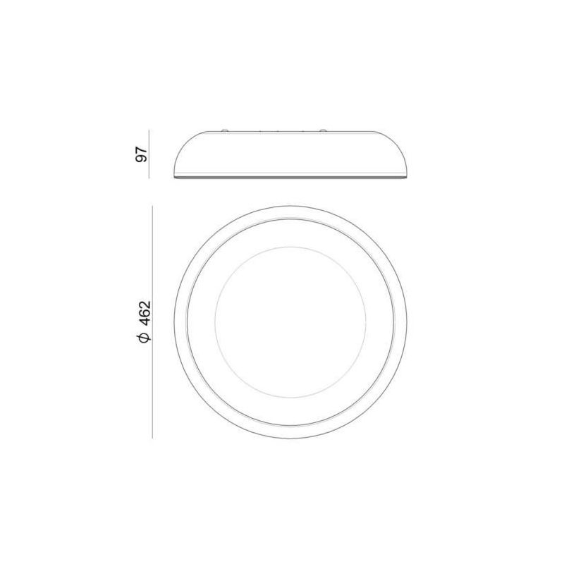 REFLEXIO PLAFONIERA APPLIQUE MODERNA LED 30W D46 CM LUCE 3000K 3 COLORI MARCHIO STILNOVO STILNOVO MA&DE - Cristalensi Shop Onlin