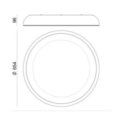 REFLEXIO PLAFONIERA APPLIQUE MODERNA LED 42W D65 CM LUCE 3000K 3 COLORI MARCHIO STILNOVO STILNOVO MA&DE - Cristalensi Shop Onlin