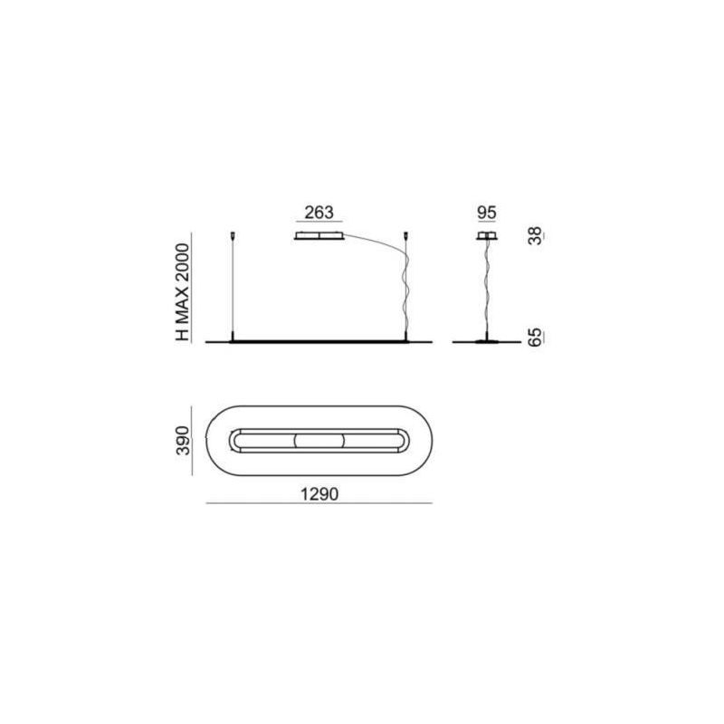 OPTI-LINE SOSPENSIONE DIMMERABILE ULTRAMODERNA LED 47W 3000K BIANCO O ALLUMINIO STILNOVO STILNOVO MA&DE - Cristalensi Shop Onlin