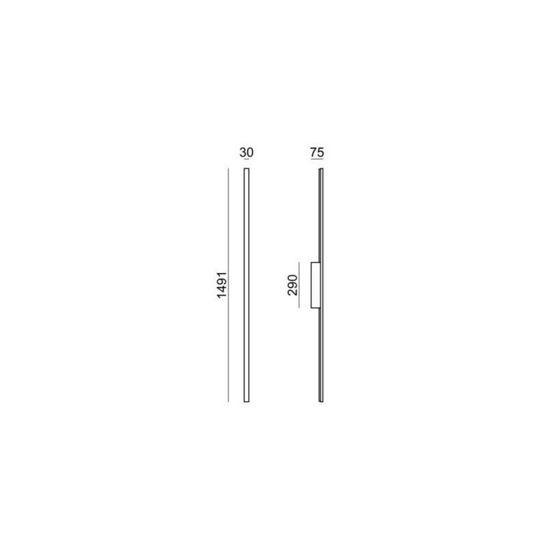 XILEMA W2 PLAFONIERA MODERNA LINEARE LED 34W LUCE 3000K BIANCA O ALLUMINIO MARCHIO STILNOVO STILNOVO MA&DE - Cristalensi Shop On