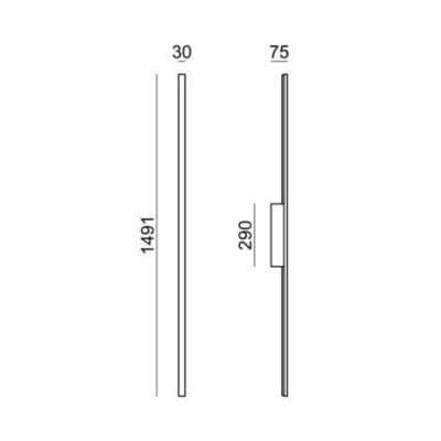 XILEMA W2 PLAFONIERA MODERNA LINEARE LED 34W LUCE 3000K BIANCA O ALLUMINIO MARCHIO STILNOVO STILNOVO MA&DE - Cristalensi Shop On
