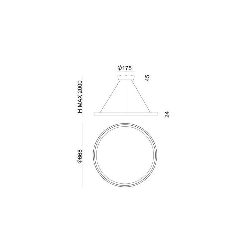 HINOMARU SOSPENSIONE RAME O NERA DIAMETRO 67 CM LED 42W MARCHIO STILNOVO DELLA LINEA LIGHT STILNOVO MA&DE - Cristalensi Shop Onl