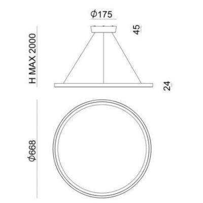 HINOMARU SOSPENSIONE RAME O NERA DIAMETRO 67 CM LED 42W MARCHIO STILNOVO DELLA LINEA LIGHT STILNOVO MA&DE - Cristalensi Shop Onl