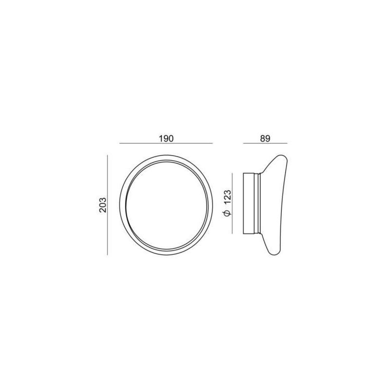 DYNAMIC APPLIQUE PICCOLA MODERNA ROTONDA LED 6W LUCE 3000K MARCHIO STILNOVO STILNOVO MA&DE - Cristalensi Shop Online