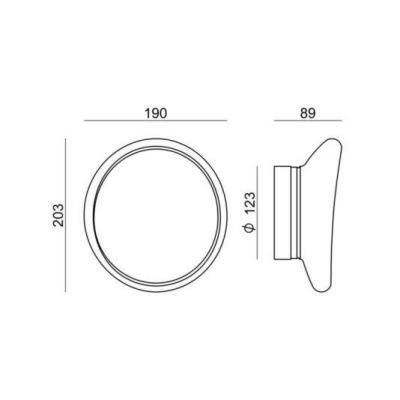 DYNAMIC APPLIQUE PICCOLA MODERNA ROTONDA LED 6W LUCE 3000K MARCHIO STILNOVO STILNOVO MA&DE - Cristalensi Shop Online